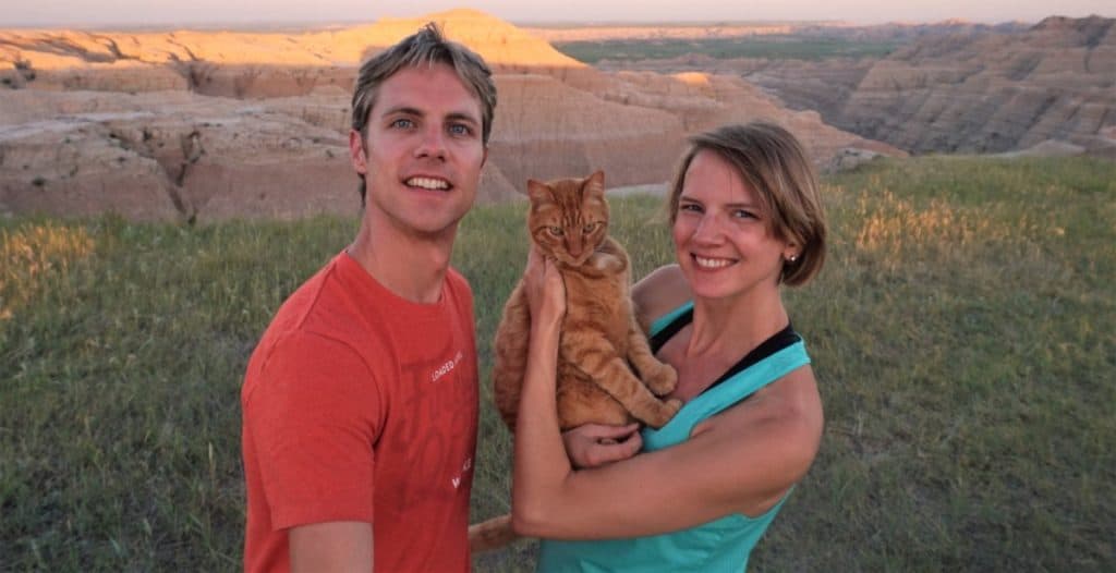 In the Badlands with our travel cat