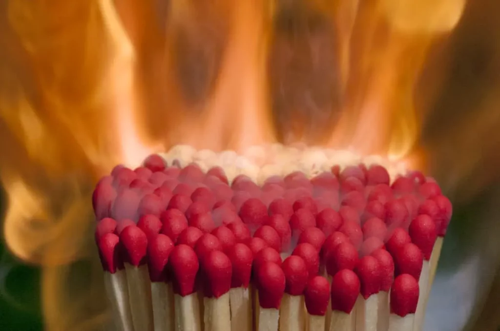 Matches On Fire