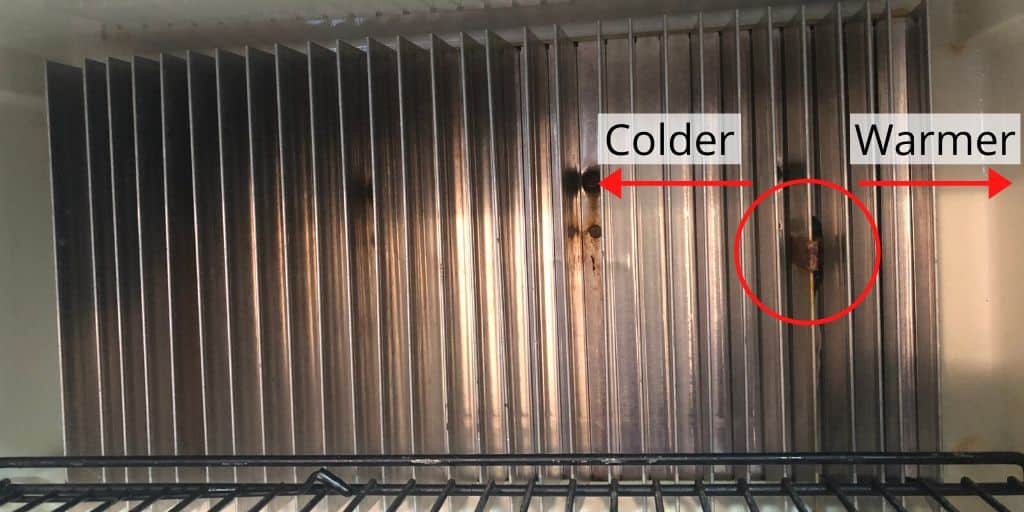 norcold rv fridge temperature adjustment on fins