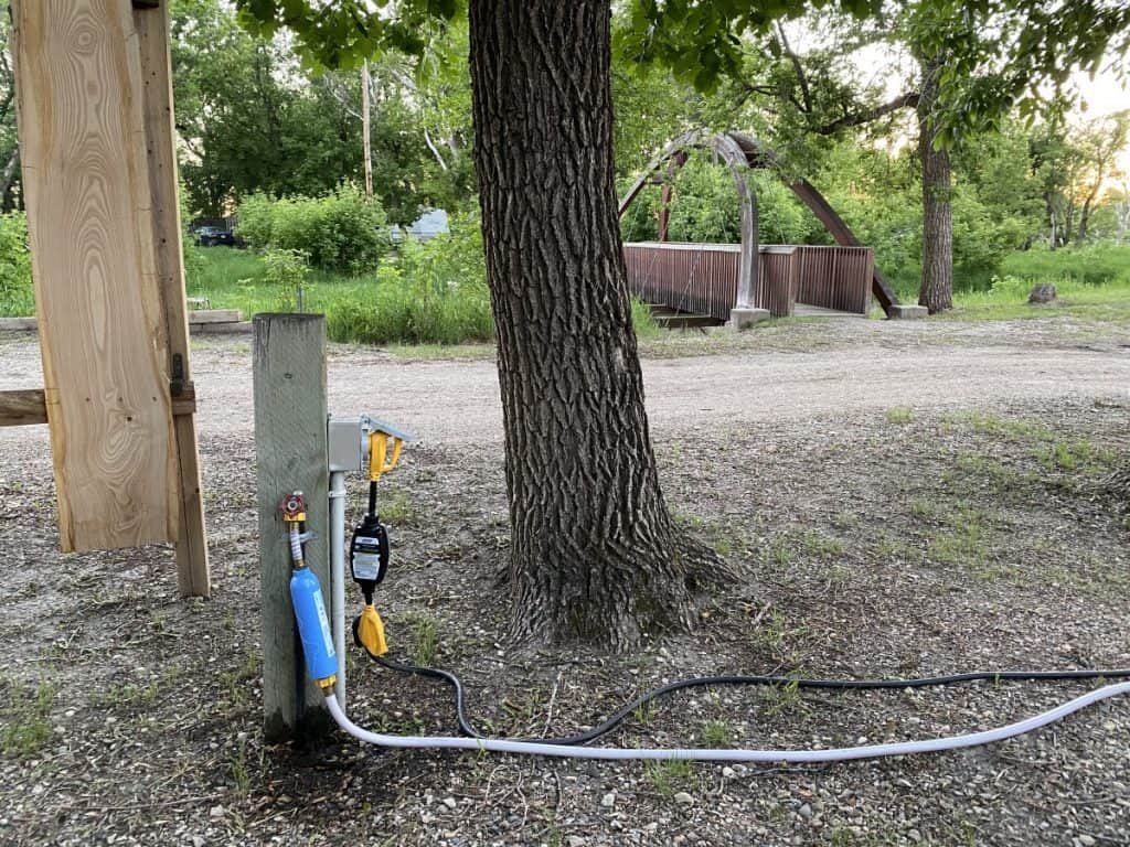 water filter at an rv campsite